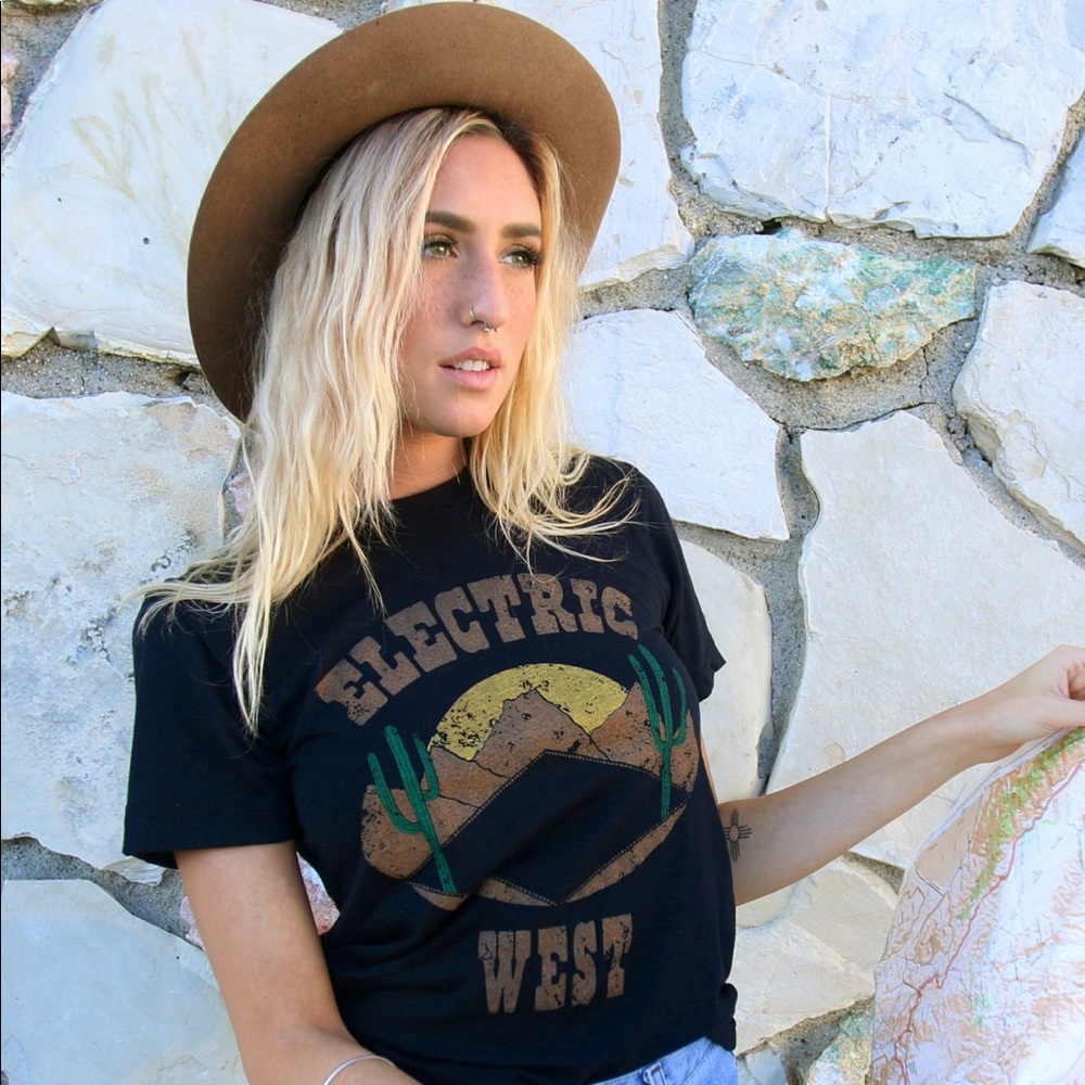 Electric West Distressed Desert Tee